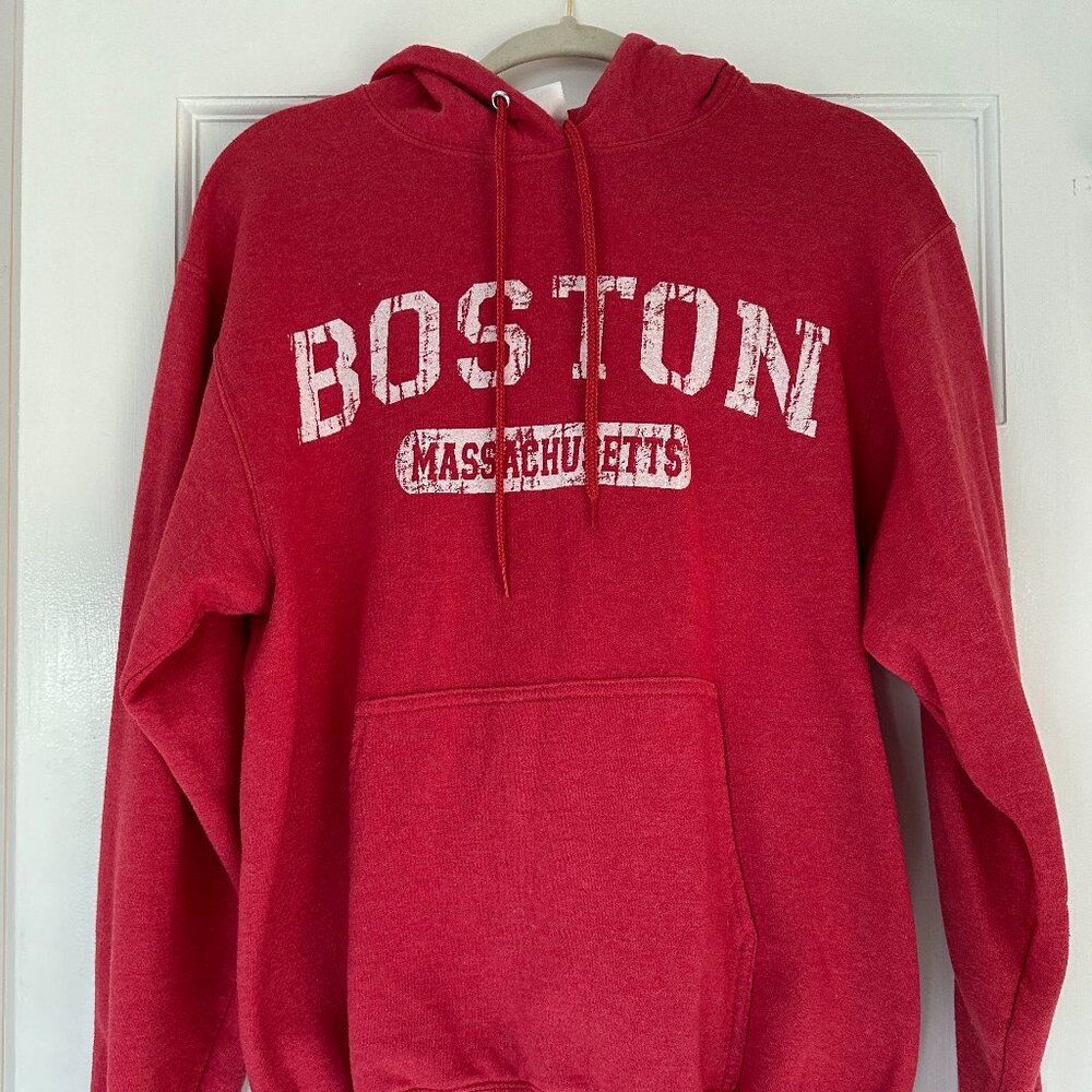 Red Boston Massachusetts hoodie